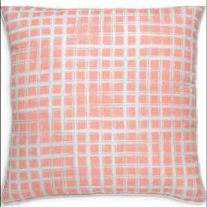 Ren-Wil Morane Outdoor Pillow, 22" x 22". Color: Coral/White